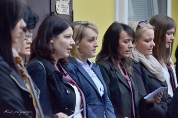 Kladenie vencov k pamätnej tabuli Lajosa Kazinczyh Kladenie vencov k pamätnej tabuli Lajosa Kazinczyh